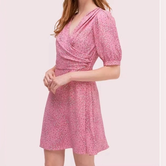 kate spade Dresses & Skirts - Kate Spade Meadow Floral Wrap Dress Pink Size 6 NWOT